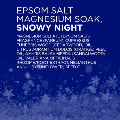 Dr Teal's Epsom Salt Magnesium Soak, Snowy Night, 3 lbs