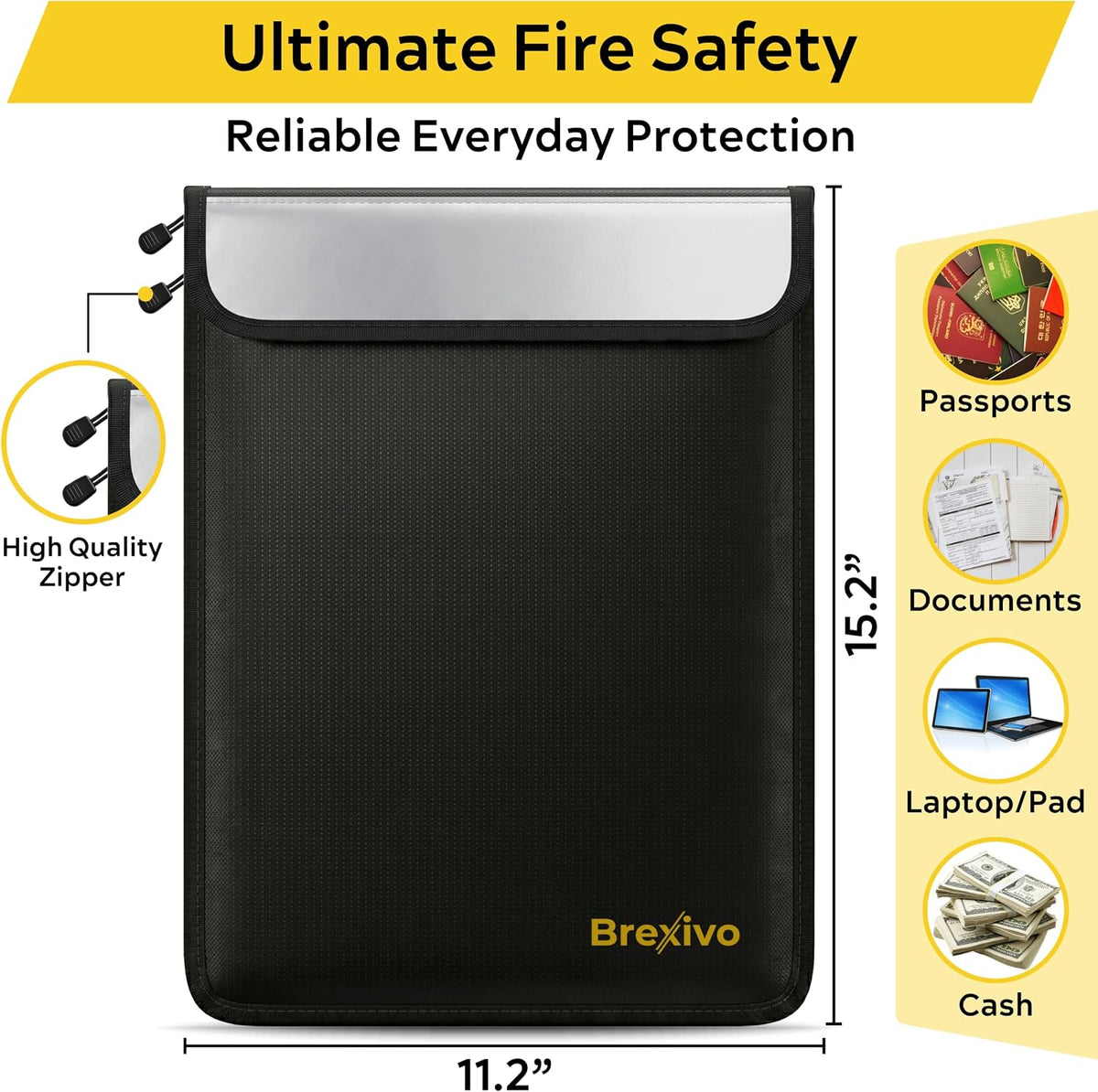 Fireproof Document Bag - Fireproof Box [Thermal Insulated] Fireproof Safety