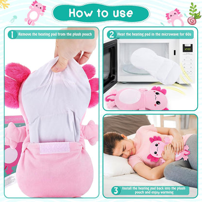 Microwave Heating Pad for Period Cramps,Otter Microwavable Heating Pad for Shoulder Neck Back Knee Pain Relief with Lavender Scented,Cute Otter Plush Toys Heat Pack for Women Kids Birthday