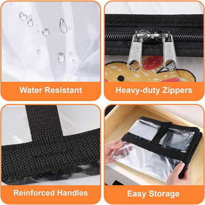 SpaceTrove Clear Storage Bags, 4-Pack Under Bed and Closet Organizers 40L
