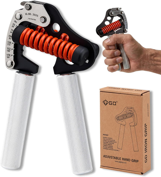 GD IRON GRIP Grip Strength Trainer Adjustable Hand Gripper Strengthener Hand Grip Exerciser Wrist Strengtheners Silent & Durable – Forearm, Finger & Hand Strength Training for Athletes, Climbers & Rehabilitation