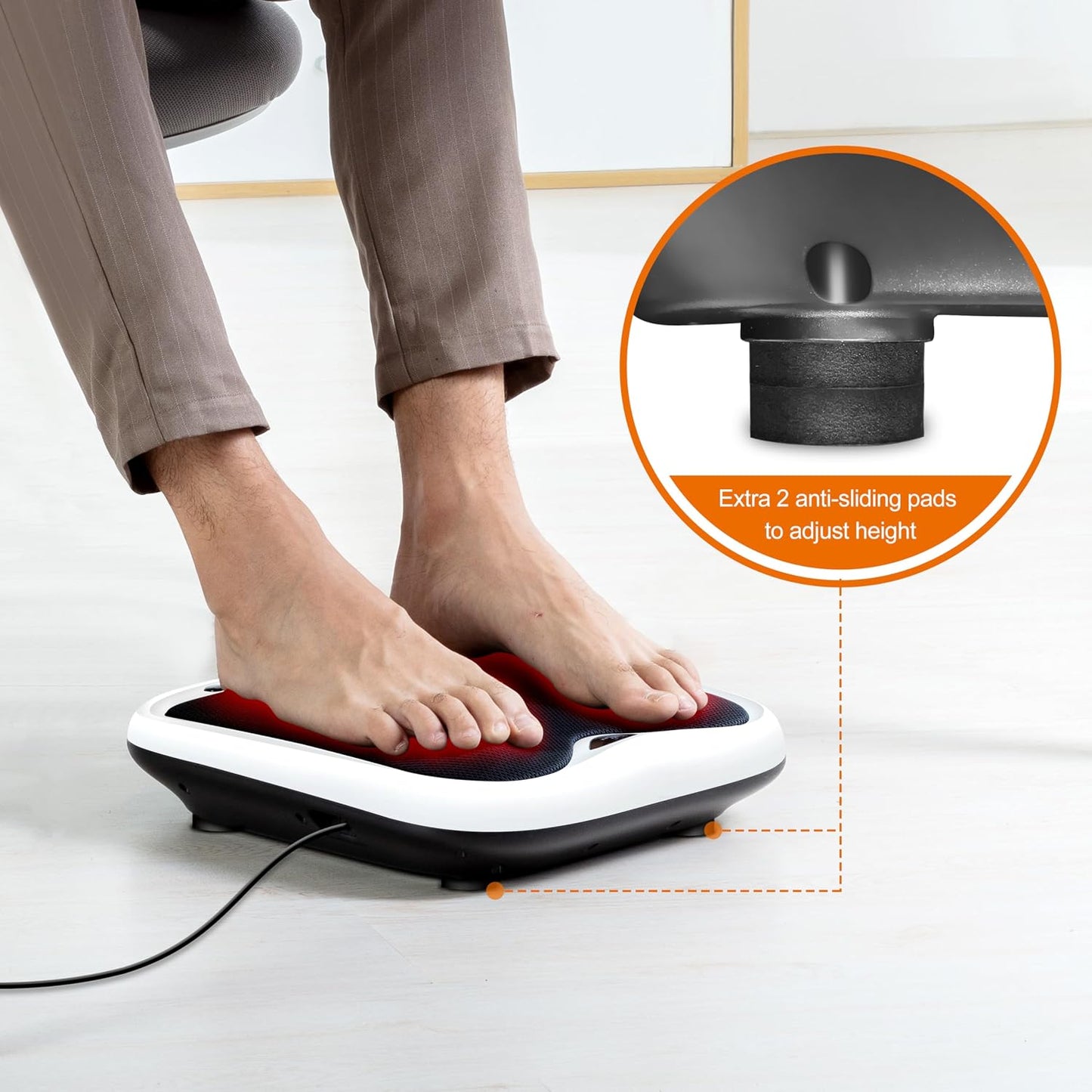 Snailax 2-in-1 Shiatsu Foot and Back Massager with Heat - Kneading Foot Warmer, Electric Feet Massage, Massagers for Back,Leg, Fathers Day Gift for Dad Men Women