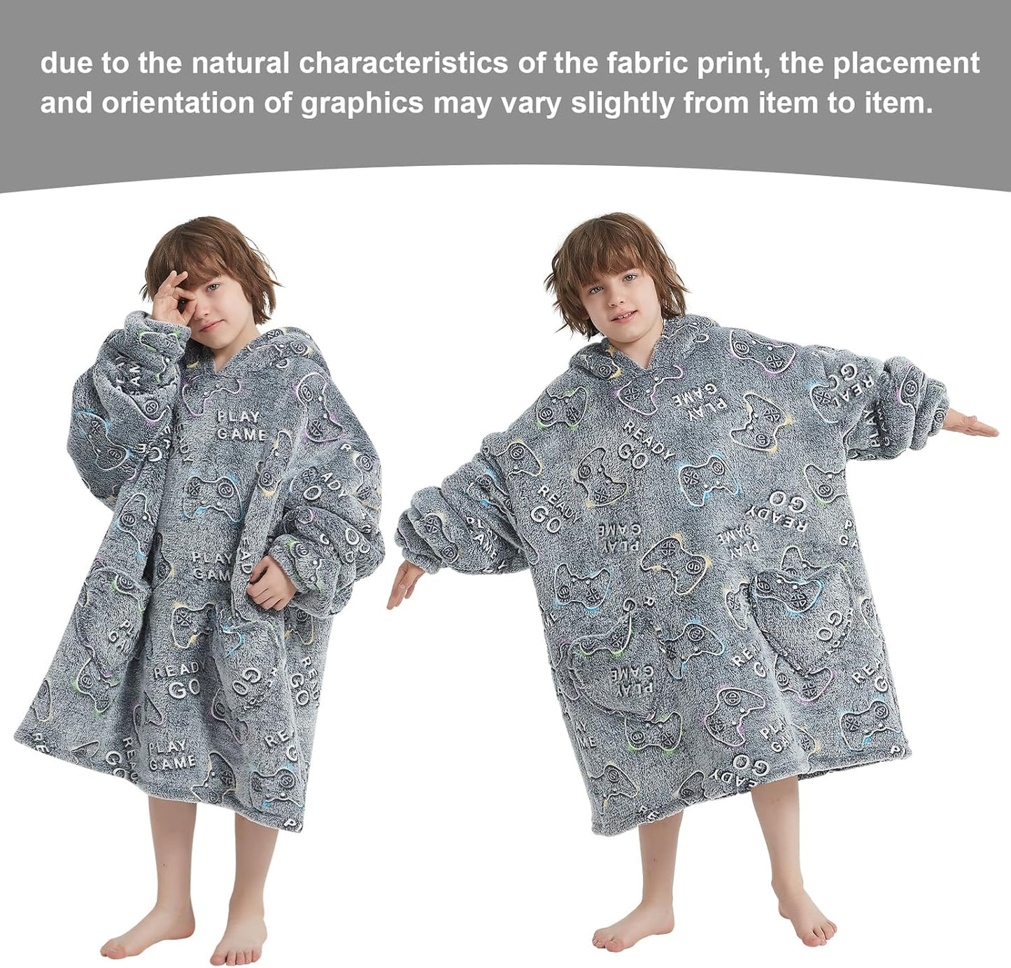 Fiosnow Glow in the Dark Unicorn Blanket Hoodies for Kids 6-13YR Oversize Wearable Blanket Hoodies for Boys Girls Teens