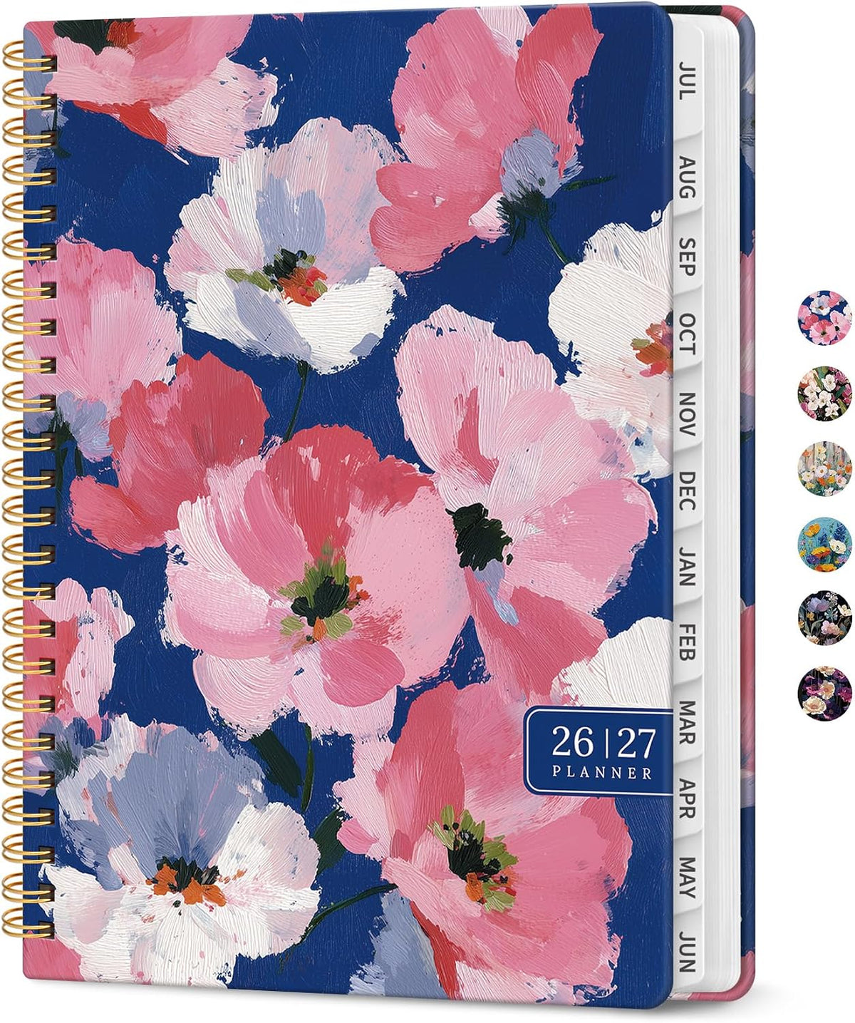 Planner 2026-2027, Jul 2026-Jun 2027 Academic Monthly & Weekly Planner - Colors B