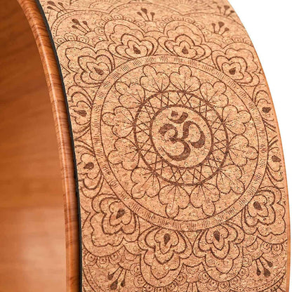 Cork Yoga Wheel for Stretching Flexibility Back Bends Deepen Yoga Pose Backbend Brown 5" x 12"