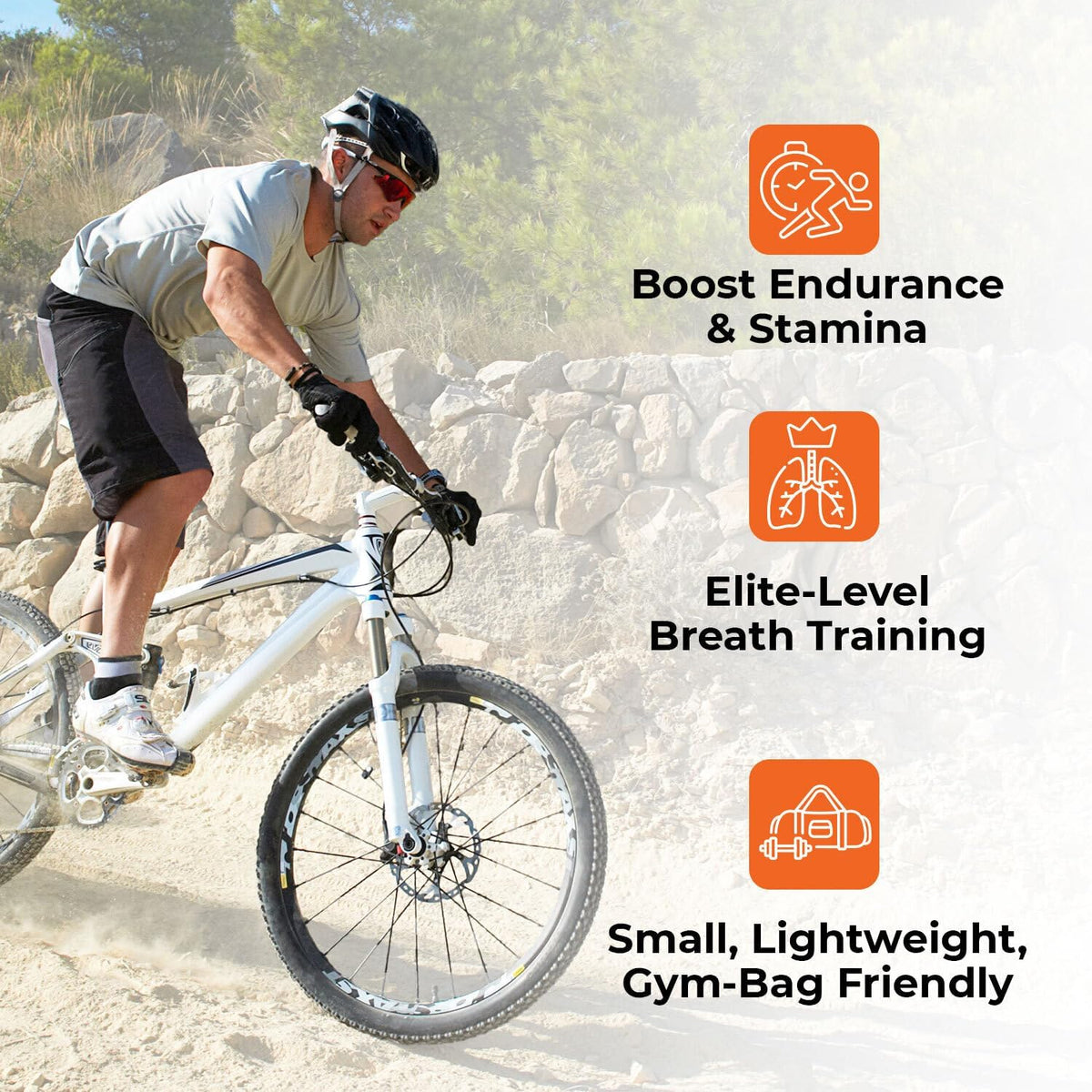 The Breather Fit - Lung Trainer for Athletes - Portable Breathing Exercise Device for Lungs - Respiratory Muscle Strengthener - Lung Exerciser Device - Breath Trainer - Coaching App Included