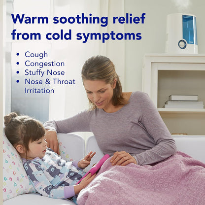 Vicks Warm Mist Humidifier for Small to Medium Rooms, White