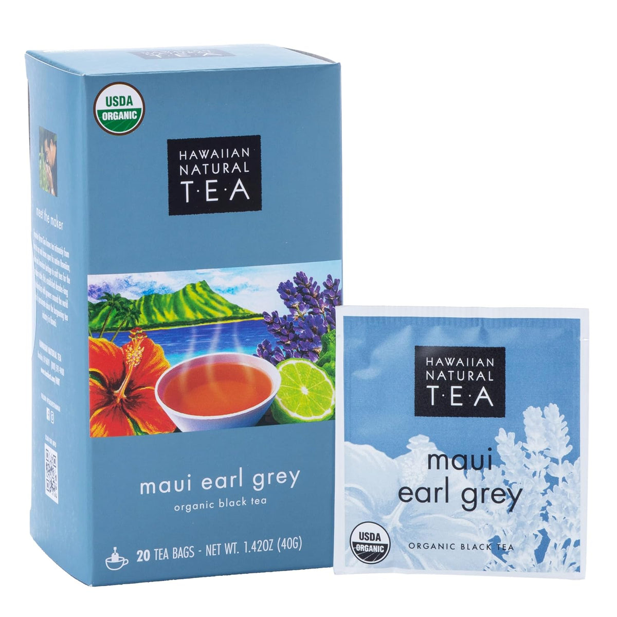 Hawaiian Natural Tea Organic Maui Lavender Earl Grey - 20 Bags