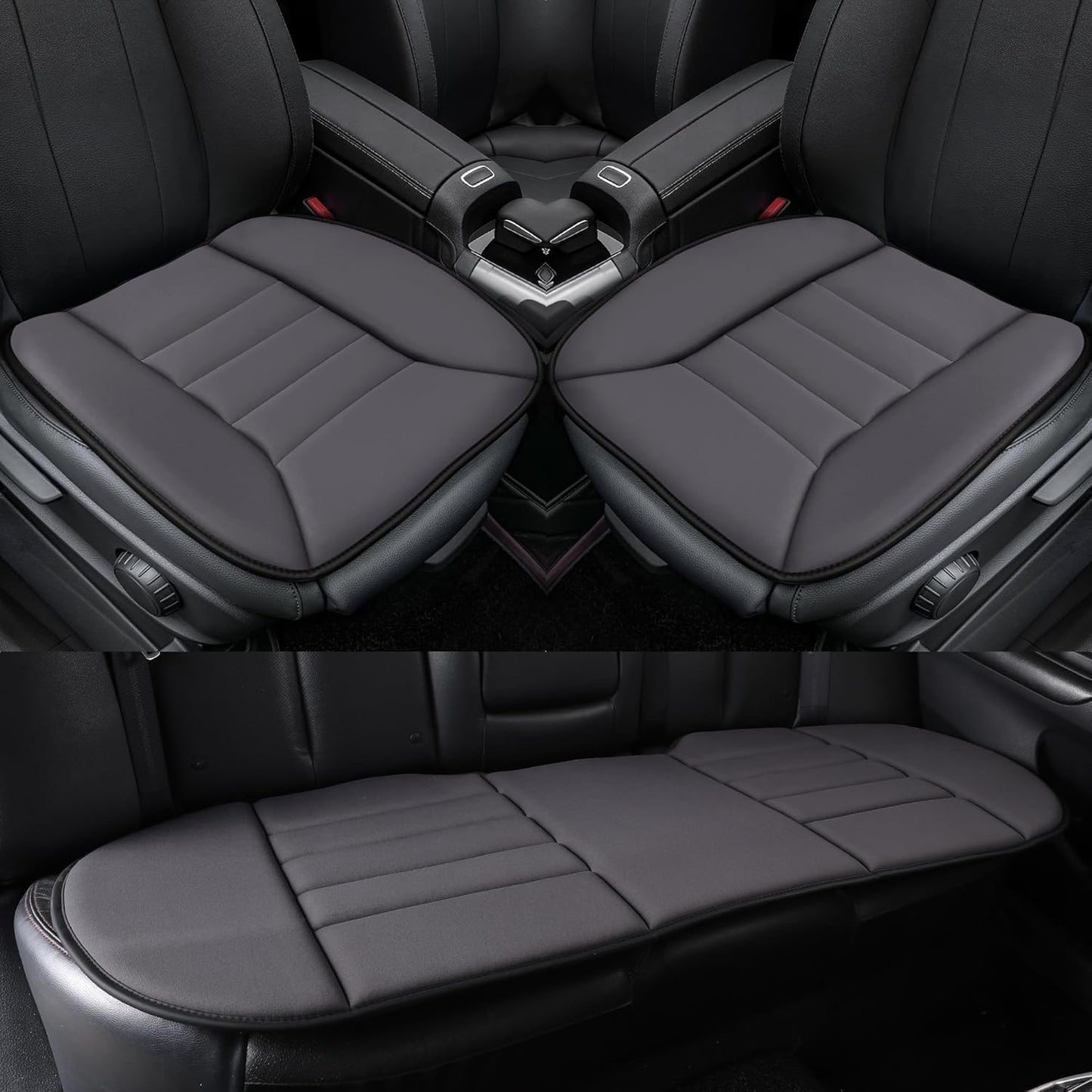 kingphenix Car Seat Cushion with 1.2inch Comfort Memory Foam, Seat Cushion for Car and Office Chair (Black)