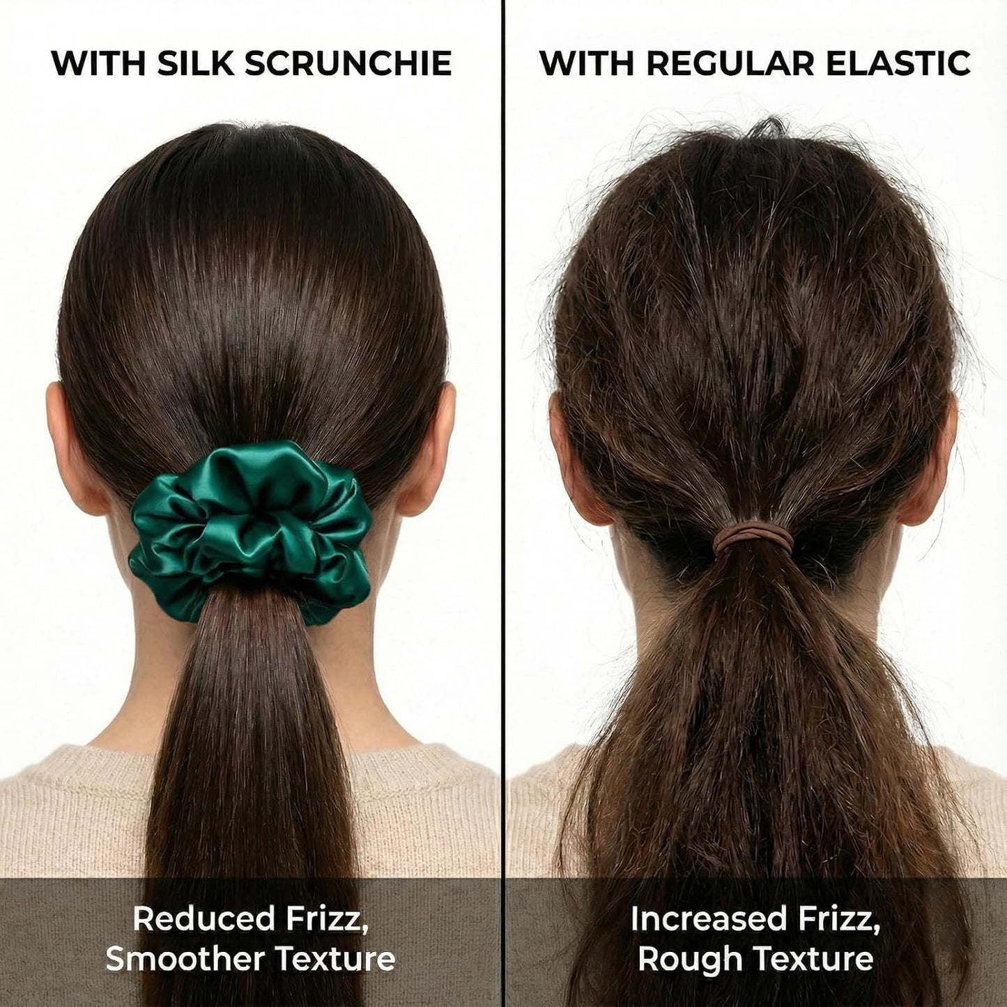 Silmer 22 Momme Silk Pillow Scrunchie Air, Oversized Lightweight Mulberry Silk Hair Tie with High Elasticity, Soft Padded No Crease Ponytail & Sleep Holder (Dusty Rose, 1Pc)