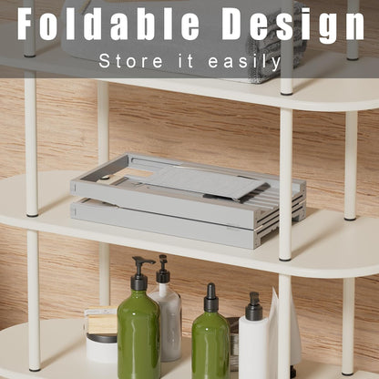 Foldable Bathtub Caddy Tray for Tub,Bamboo Expandable Bath Table Trays,Premium Bathroom Accessories for New Home & Mothers Day & Birthday Gifts for Couples,Natural