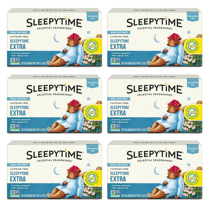 Celestial Seasonings Sleepytime Extra Herbal Tea, 20 Tea Bags Box