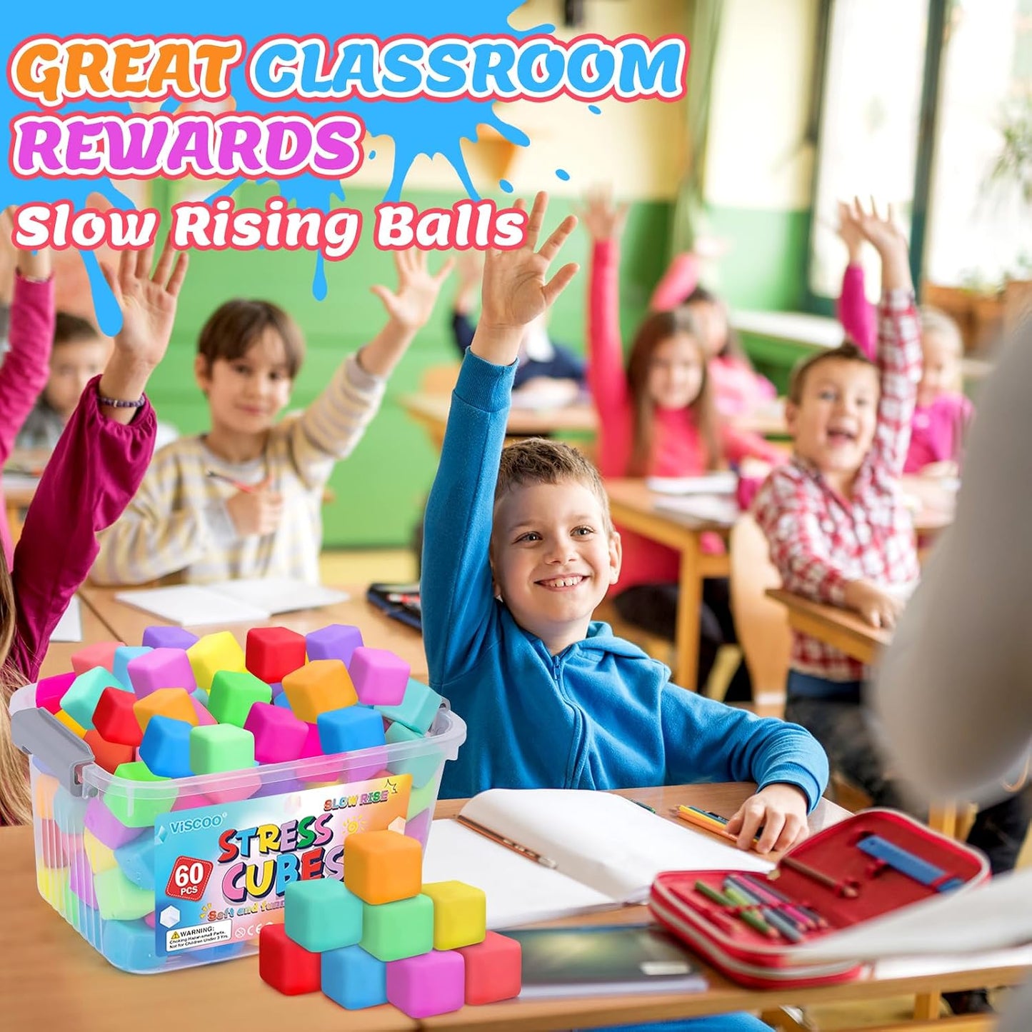 12 Pack Slow Rising Stress Ball,Stress Balls for Kids Adults,Stretchy Fidget Toys for Stress Relief,Hand Therapy Sensory Squishy Ball, Squishy Toys for Kids, Classroom Prize Box Party Favors