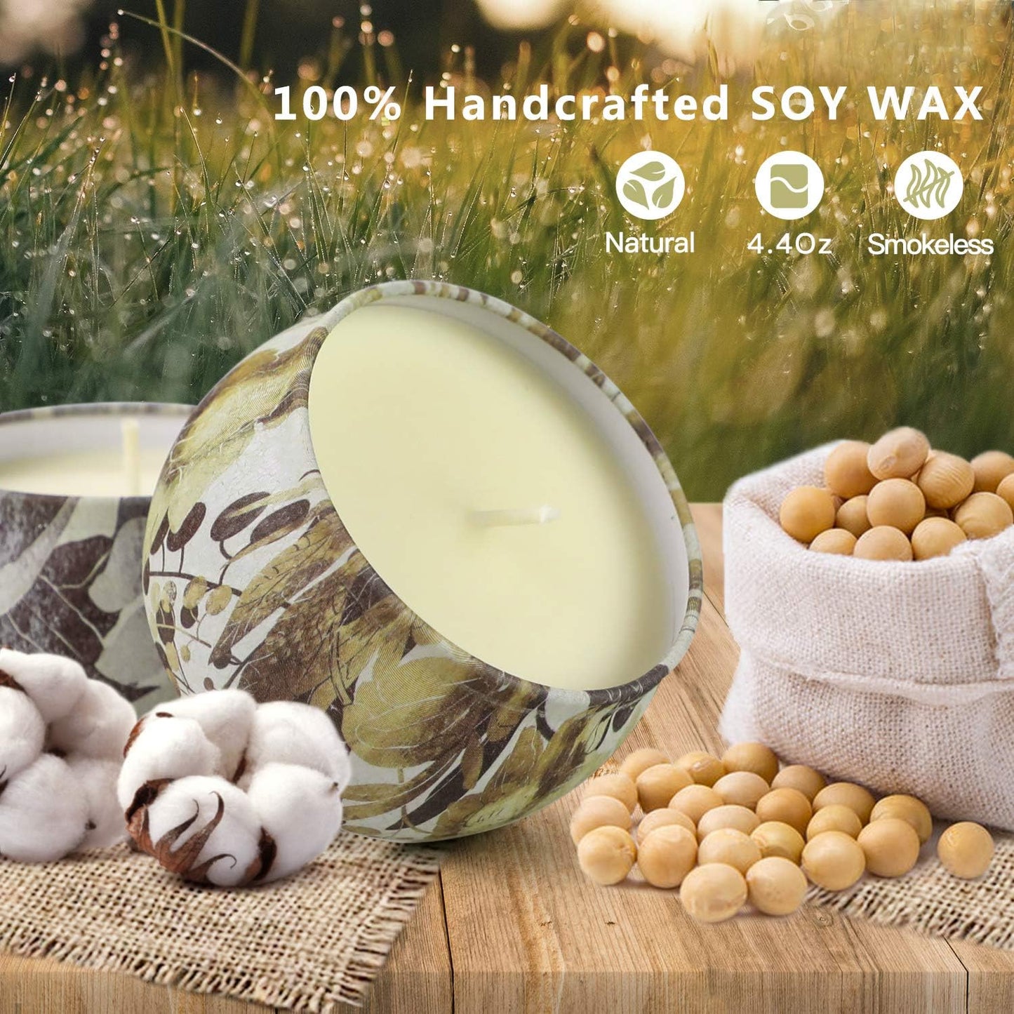 Scented Candles Gift Set, 8 Pack Soy Wax Candles for Women, Fresh Floral Summer Aromatherapy Scents for Home, Birthday, Thank You, Housewarming Gifts