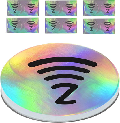 DAMILA NTAG215 Anti-Metal NFC Tags with Holographic Labels