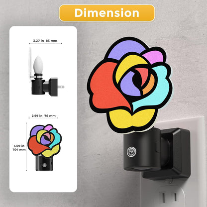 L LOHAS LED Night Lights Plug into wall, Amber Night Light with Adjustable Brightness, Plug in NightLight with Auto Light Sensor, Wall Sconce-Style Design Night Light for Bathroom,Hallway, 2 Pack