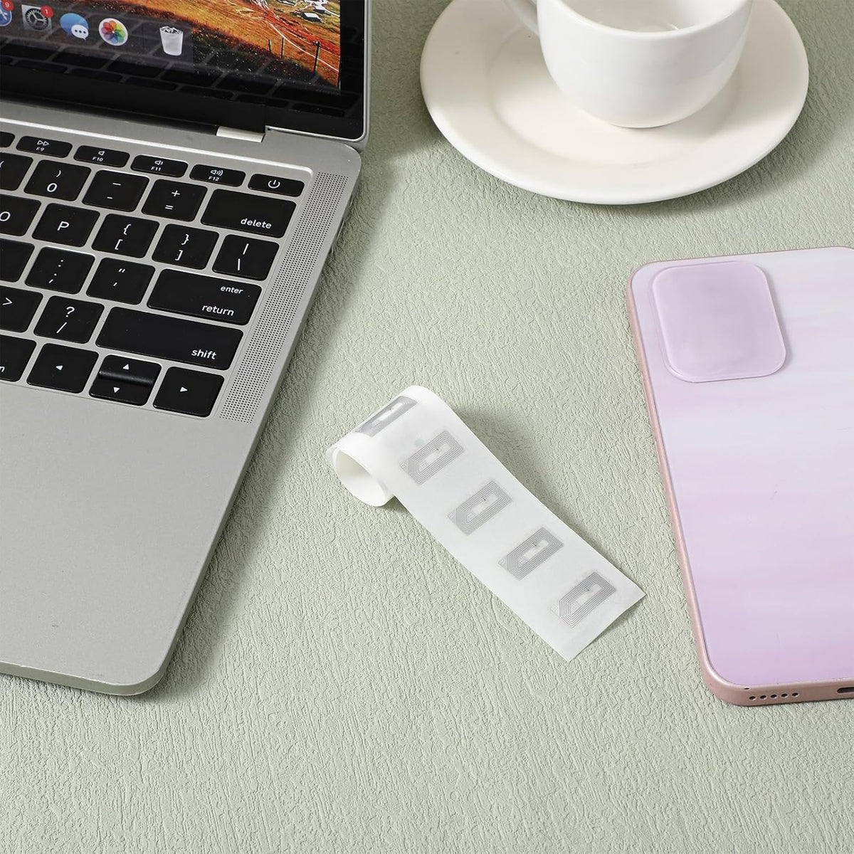 NFC Tags Sticker 40 Pcs Rectangle NTAG216 Chip Tags