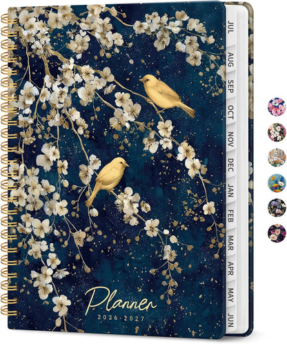 Planner 2026-2027, Jul 2026-Jun 2027 Academic Monthly & Weekly Planner - Colors B