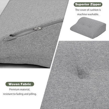 baibu Patented Dual-Layer Memory Foam Lumbar Pillow for Recliner, Brown