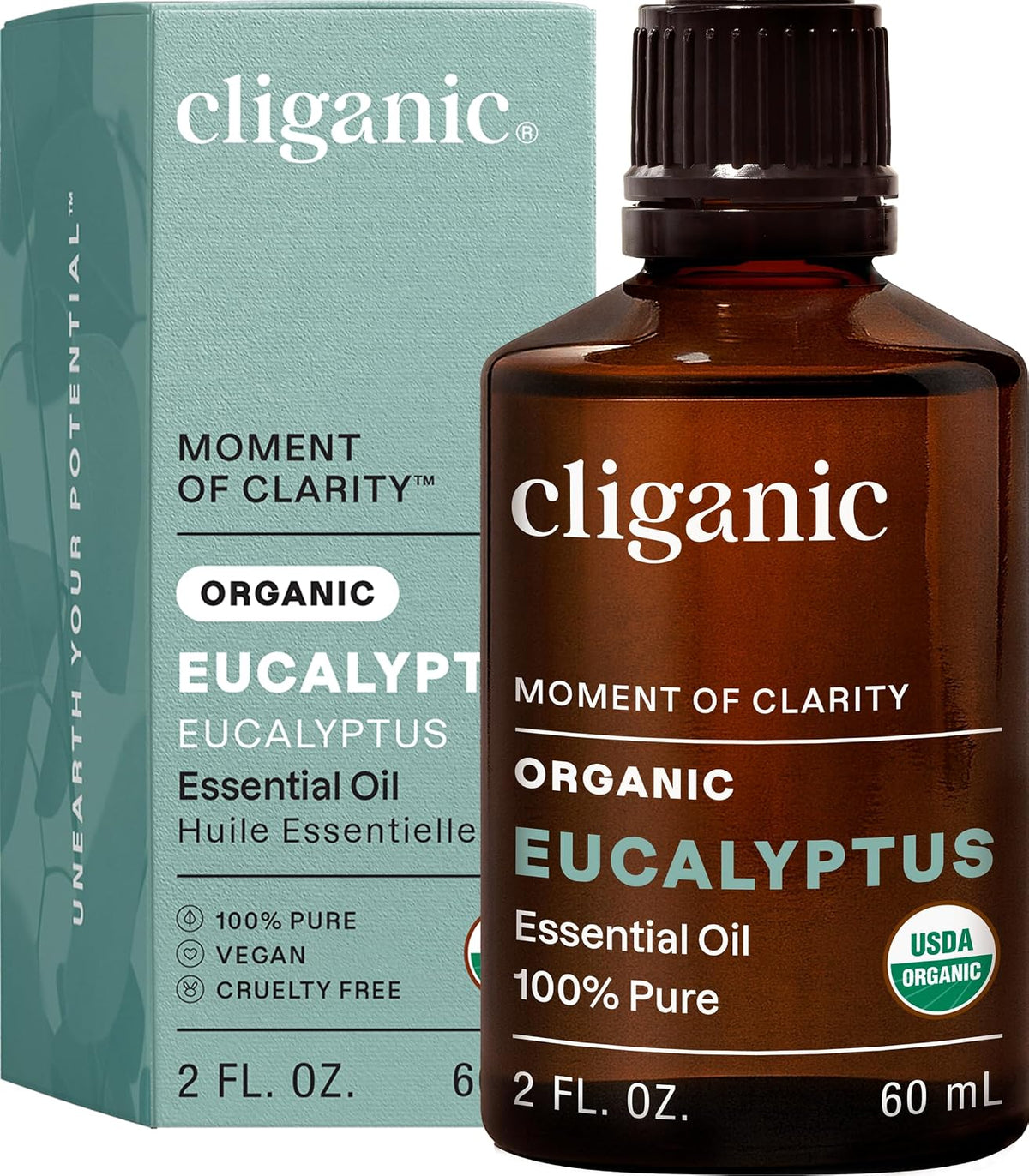 Cliganic Organic Lavender Essential Oil for Diffuser, 100% Pure, 0.33 Fl Oz