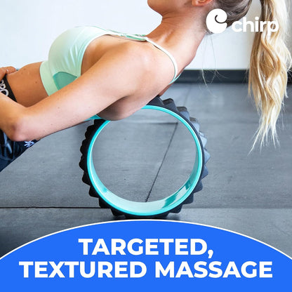 Chirp Wheel XR 3P Massage Roller Set - 10” Acupressure, 6” Knot-Kneading Thumb, 4” Neck & Headache Tension Relief, High Density Foam Massage Rollers for Back & Neck Pain, 500lbs Capacity, Black