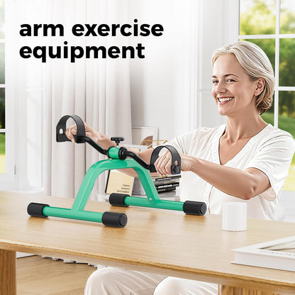 RYGEO Pedal Exerciser Mini Exercise Bike for Leg and Arm Recovery Exercise Lightweight and Portable Floor Bike