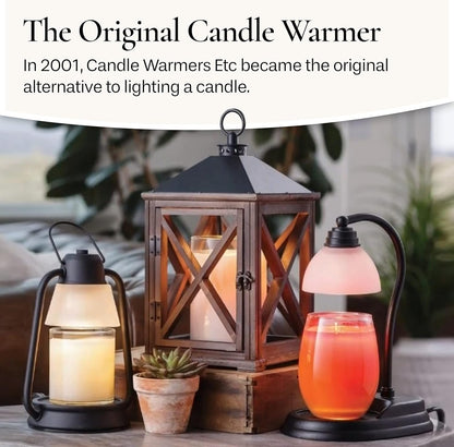 Candle Warmers ETC. Vintage Bulb Illumination Fragrance Warmer- Light-Up Warmer for Warming Scented Candle Wax Melts and Tarts to Freshen Room, Apothecary