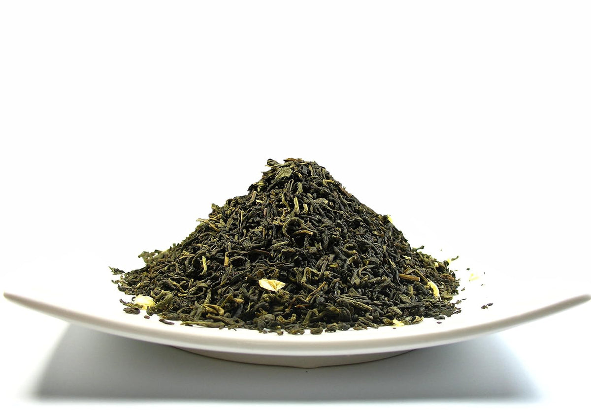Greenhilltea Decaf Jasmine Green Tea, Green Tea CO2 naturally processed Caffeine-Free Tea - 8 Oz Bag