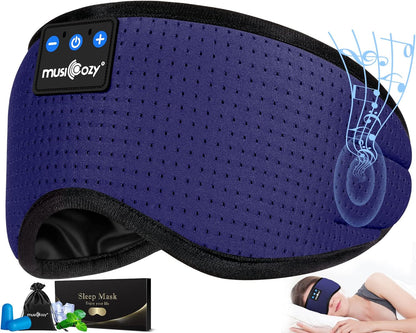 MUSICOZY Sleep Headphones Bluetooth 5.4 Headband Sleeping Eye Mask for Mom Women Men Wireless Music Earbuds Earphones for Side Sleepers Built-in HD Speakers Cool Gadgets Unique Gifts