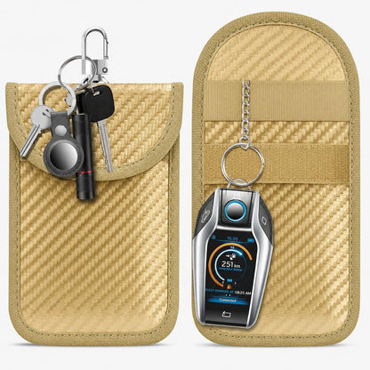 Faraday Pouch for Car Keys, Faraday Bag, Car RFID Signal Blocking Holder, Key Fob Protector, Key fob cage Block Signal Anti-Theft Fob Case (2 Pack)