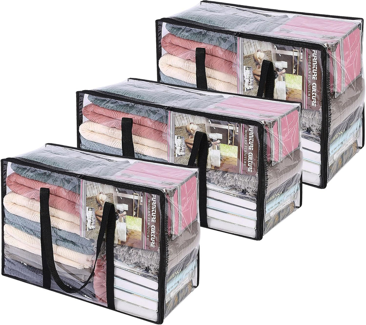 Vieshful Clear Storage Bags for Clothes Blanket Comforter & Bedding