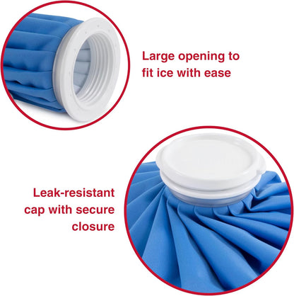 MUELLER Sports Medicine Reusable Ice Pack, 9" Bag, Cold Bag for Injuries and Pain Relief, Cold Therapy, Blue