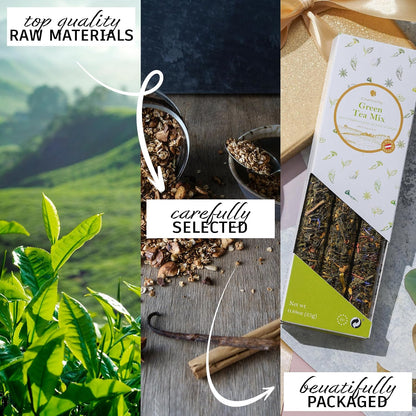 Gourmanity Bedtime Tea Sampler Gift Set, Naturally Calming Herbal Blends, Warm Up and Snuggle Down with our 3 Sleepy Tea Flavors, Product of Austria, 0.74oz