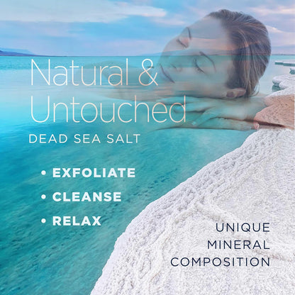 Minera Fine Grain Dead Sea Salt for Bath & Soaking – 15 lbs (3 x 5 lb Bags), Fast-Dissolving, 100% Pure & Natural, Unscented, Skin-Nourishing Bulk Sea Salt