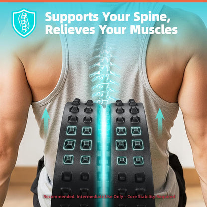GymCope Back Roller for Back Pain Reliefn & Stretching, Deep Tissue Massage Roller Supports Up to 530 lbs / 240 kg, 5.5''-7.5'' Curved Foam Roller for Home Physical Stretching (Blue, Medium)