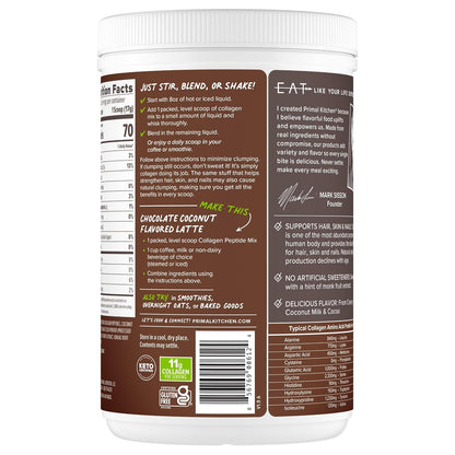 Primal Kitchen Matcha Collagen Keto Latte Powder, Sugar-Free Collagen Peptides, 9.33 Ounces