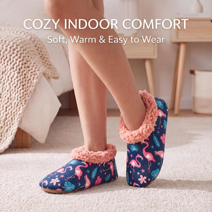 Cozylook Fuzzy Slippers for Women Indoor Soft Sole Slipper Socks