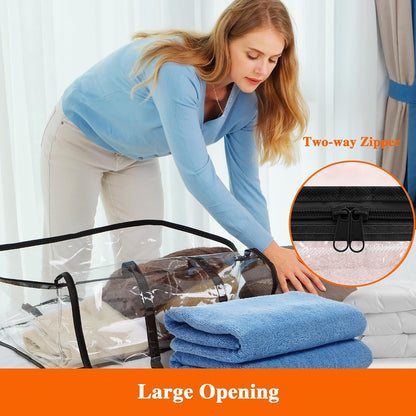 Vieshful Clear Storage Bags for Clothes Blanket Comforter & Bedding