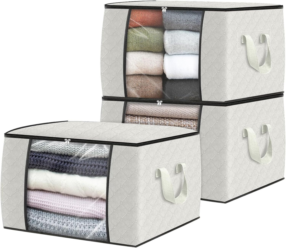 Fab totes Storage Bags for Clothes Blanket Storage Bins with Lids