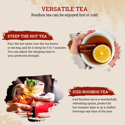 52USA Rooibos Tea Organic, 100 Tea bags, Pure Premuim Rooibos Tea, Naturally Sweet Herbal Tea, Caffeine Free Rooibos Tea, Farmed in South Africa, 9oz (250g)