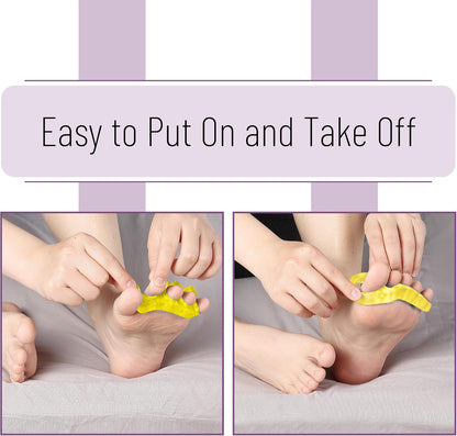 DR. JK- ToePal Gel Toe Separator, 2 Pairs, Toe Spacers, Toe Straightener, Hammer Toe Straightener, Toe Spreader, Toe Stretcher, Toe Corrector for Women and Men, Bunion Corrector
