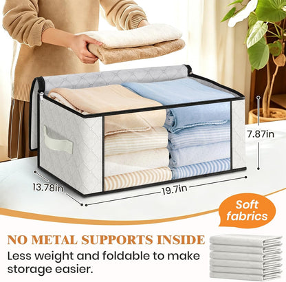 Fab totes Storage Bags for Clothes Blanket Storage Bins with Lids