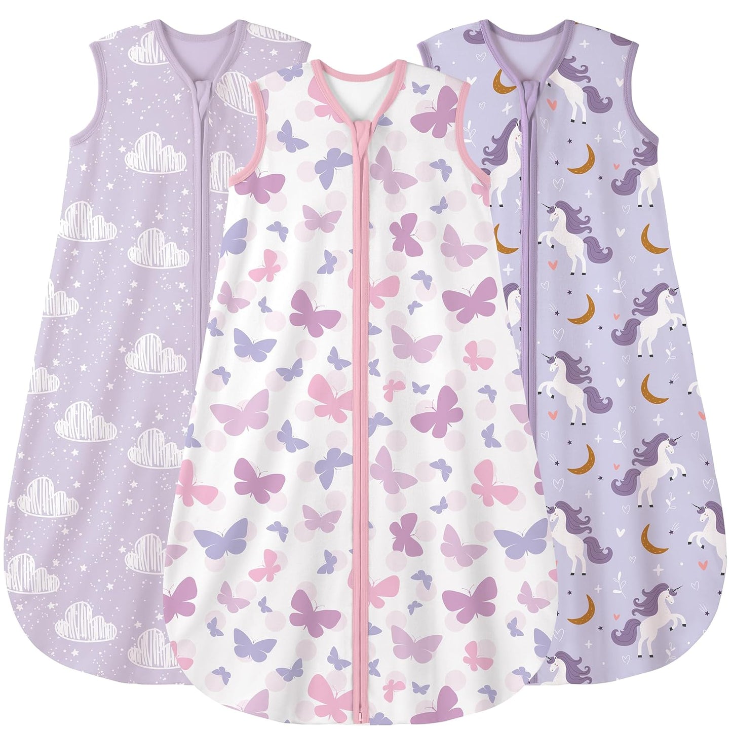Yoofoss Baby Sleep Sack Baby Wearable Blanket 100% Cotton 2-Way Zipper Toddler Sleeping Sack