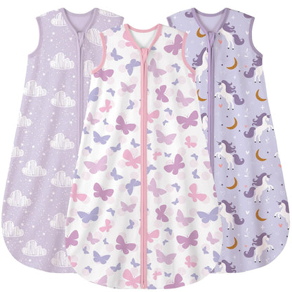 Yoofoss Baby Sleep Sack Baby Wearable Blanket 100% Cotton 2-Way Zipper Toddler Sleeping Sack