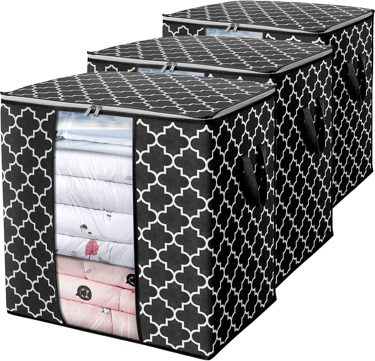 Storage Bags 3 Pack 100L Clothes Organization and Storage Containers