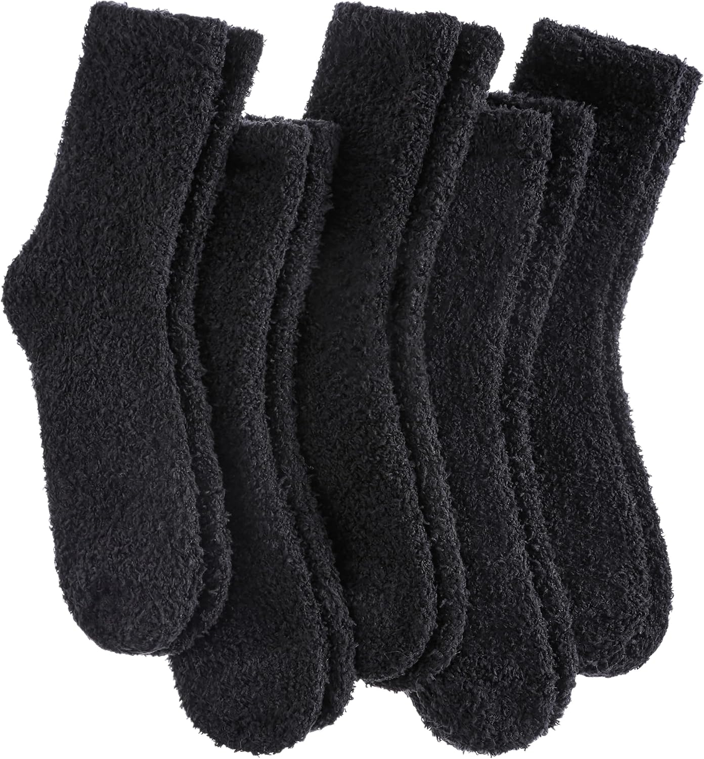 CHOWISH Womens Fuzzy Slipper Socks Super Soft Microfiber Fluffy Cozy Winter Warm Fuzzy Crew Socks