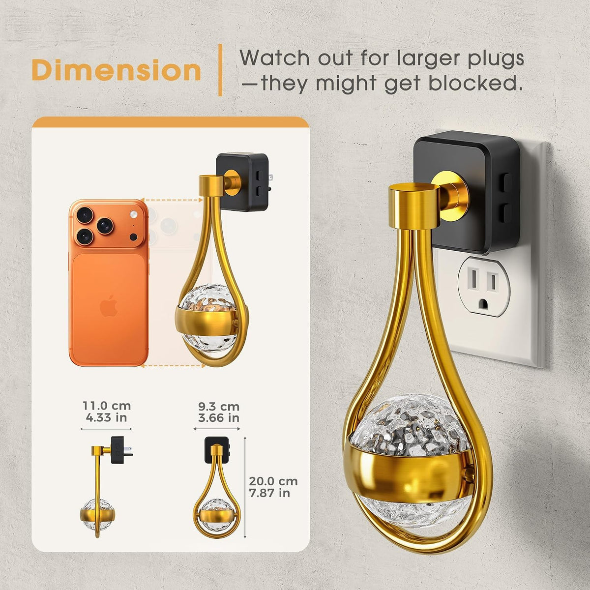 Briignite Night Light,Night Lights Plug into Wall,LED Projector Night Light