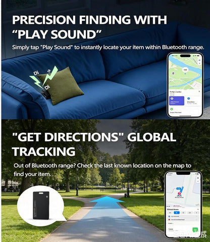 Dual-System; Wallet Locator, Luggage Tracker, Item Locator and Finder Compatible with iOS Find My& Android Find hub | IP67,Rechargeable, Slim Card, 1-pcs