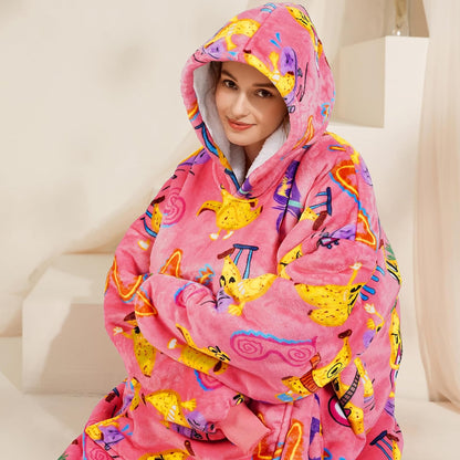 Narecte Cozy Oversized Blanket Hoodie Wearable Blanket Adults Soft Hooded Blanket Hoodie Birthday Gifts for Women Christmas - Colors B