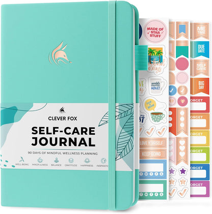 Clever Fox Self-Care Journal for Women, Daily Planner 5.8x8.3 Aquamarine
